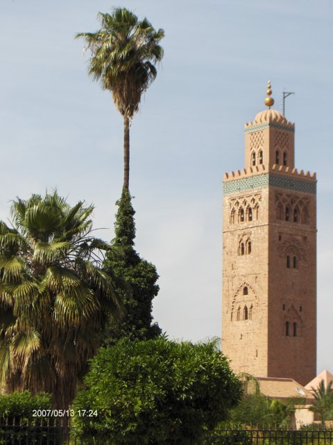 Das Minarett der Koutoubia-Moschee - Wahrzeichen Marrakeschs